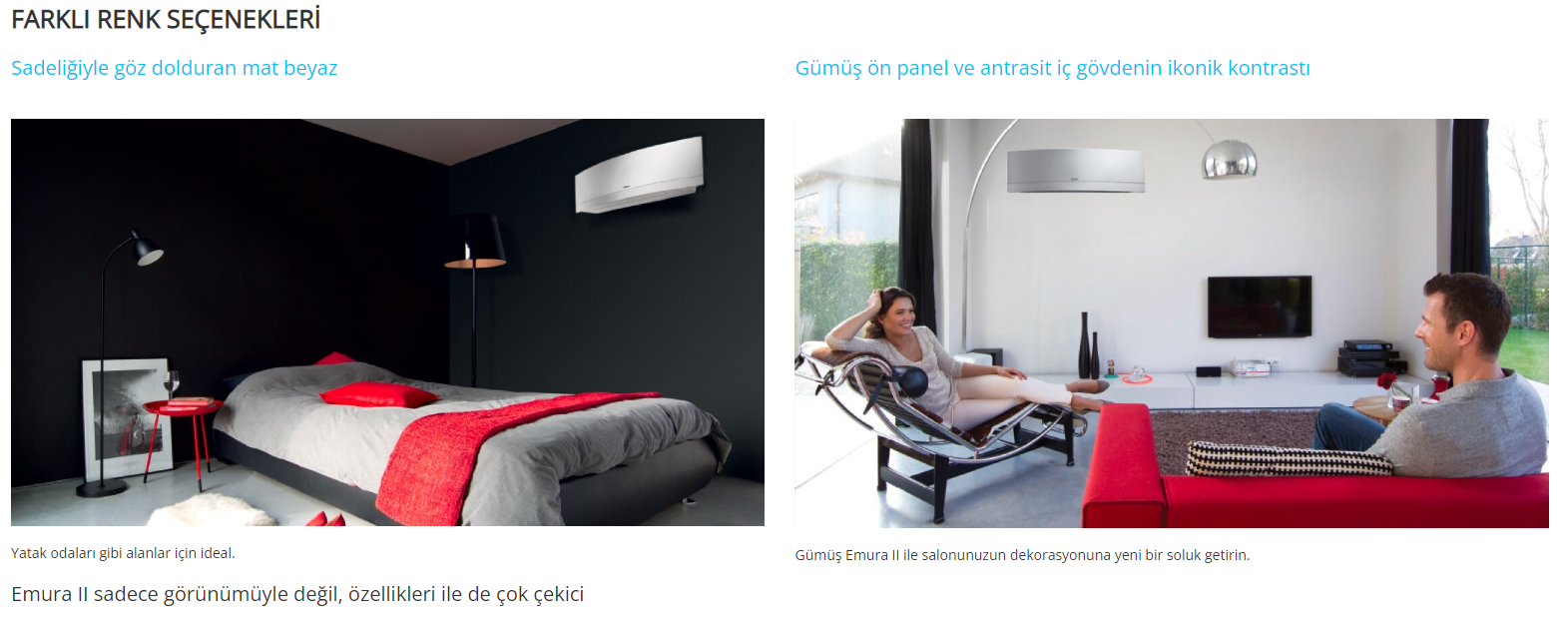 Farklı Renk Seçenekleri